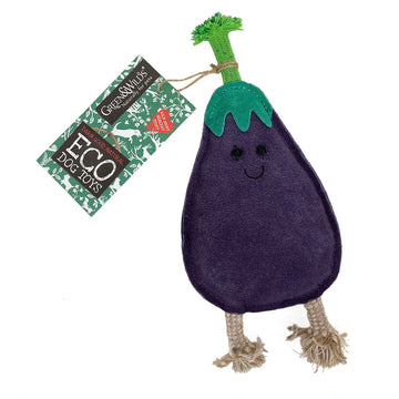 Green & Wilds Austin the Aubergine Dog Toy